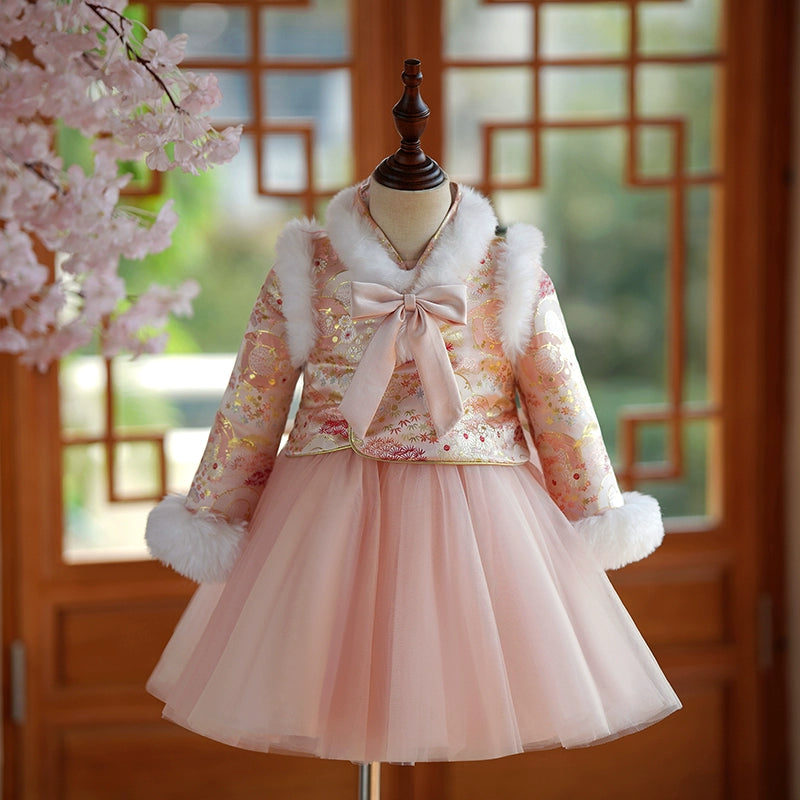 Adorable Baby Girl Winter Puffy Dress - Toddler Princess Party Dress for Birthday & Christmas | Perfect for Holiday Photos, Family Gatherings & Special Occasions