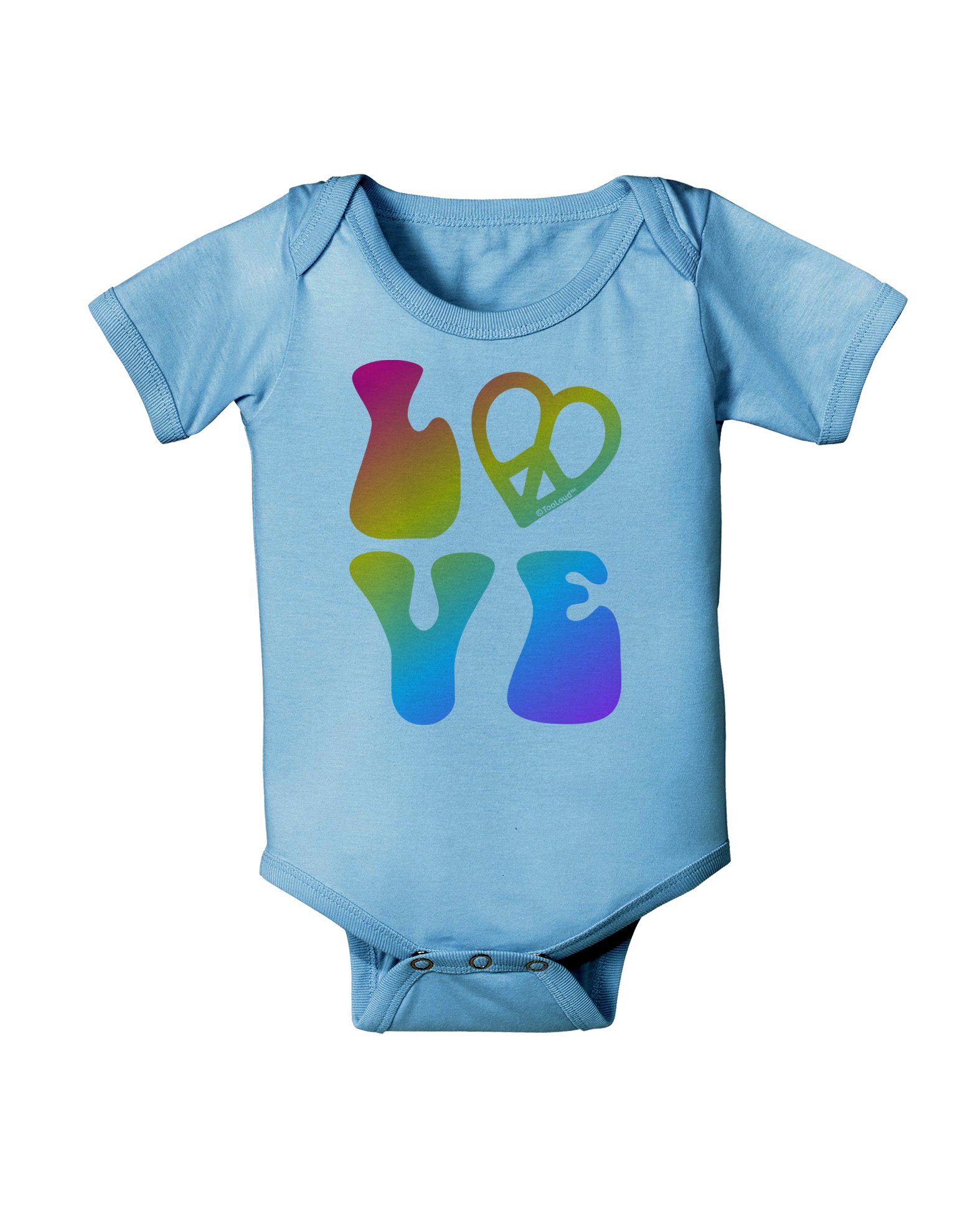 TOOLOUD Peace and Love Baby Romper Bodysuit - Cute Heart Print Onesie for Newborns & Infants | Perfect for Family Photos, Holidays & Everyday Wear