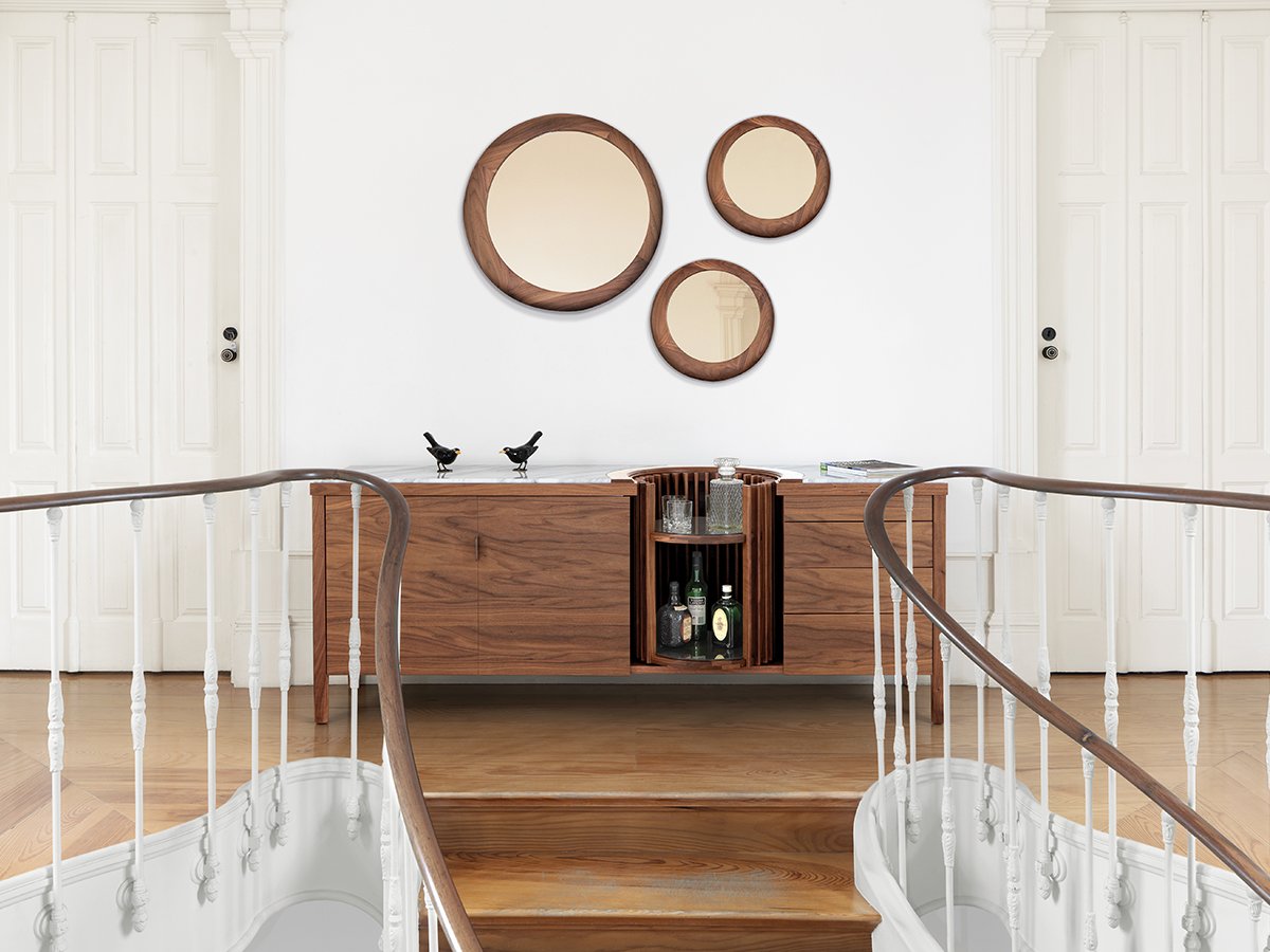 Modern CAROUSEL Sideboard Buffet Cabinet - Stylish Storage for Dining Room, Living Room & Entryway | Perfect for Organizing Dishes, Linens & Home Decor