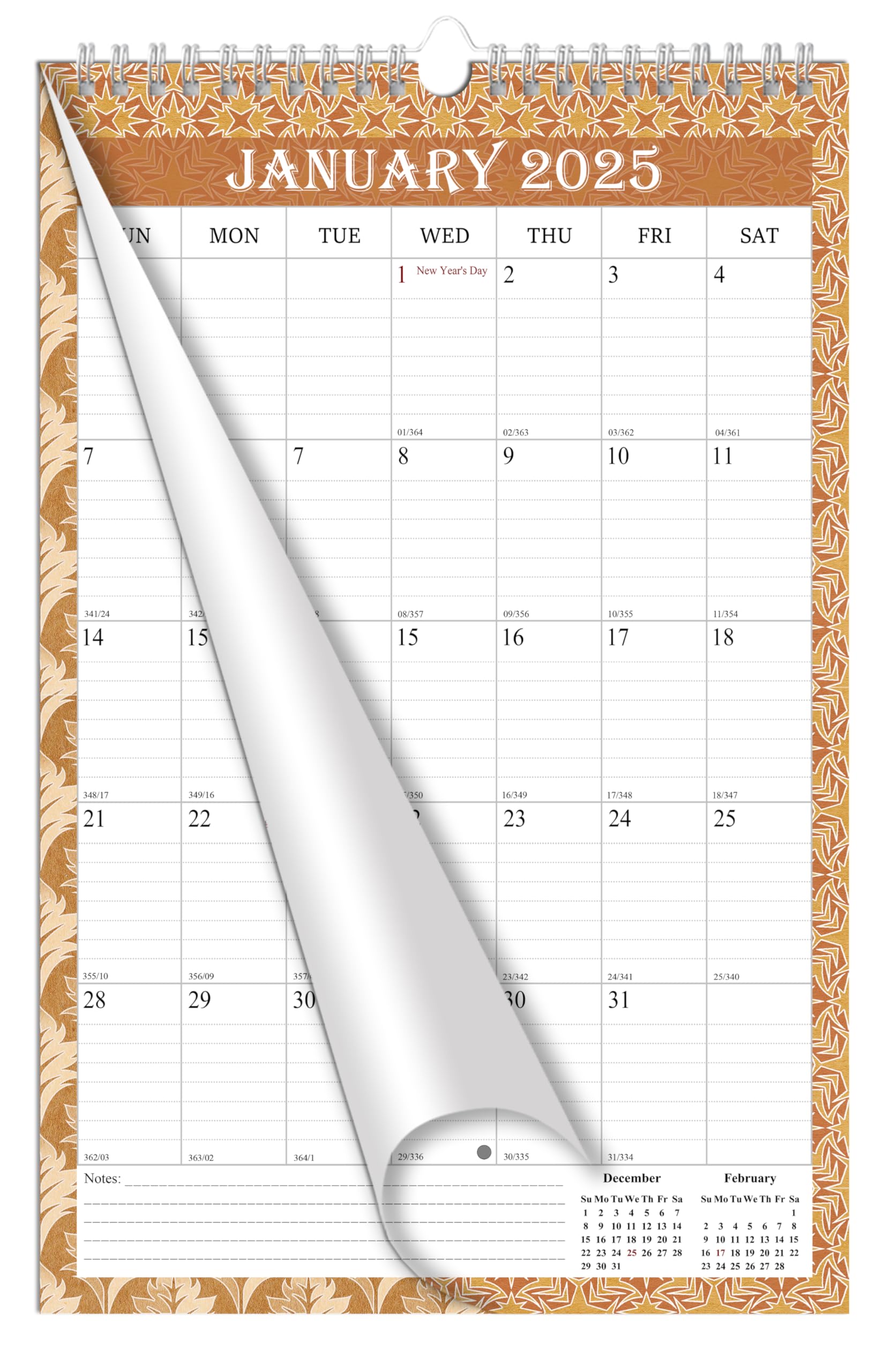 2025 Spiral-Bound Wall Calendar - 11