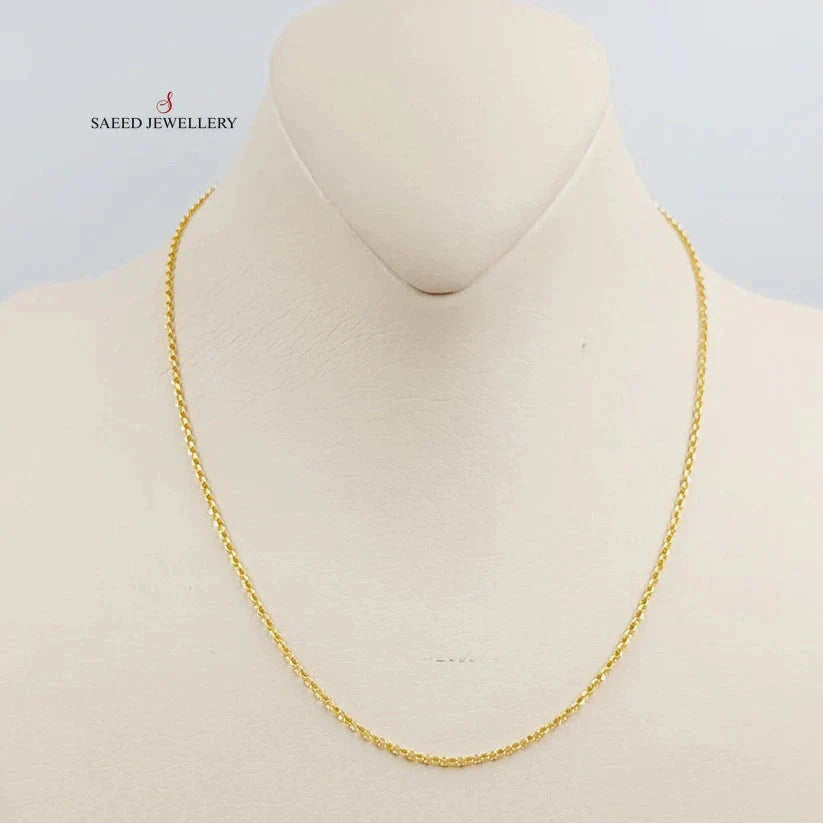 1.5mm Cable Link Chain Necklace 40cm - Dainty Gold/Silver Chain for Women & Men, Perfect for Layering, Pendants & Everyday Jewelry