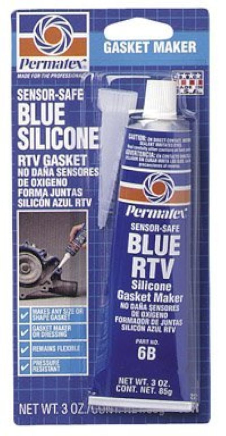 Permatex 80022 3 Oz Sensor-Safe Blue RTV Silicone Gasket Maker - High Temperature Resistant Sealant for Automotive Engines, Transmissions & Marine Applications - Perfect for DIY Repairs & Professional Use