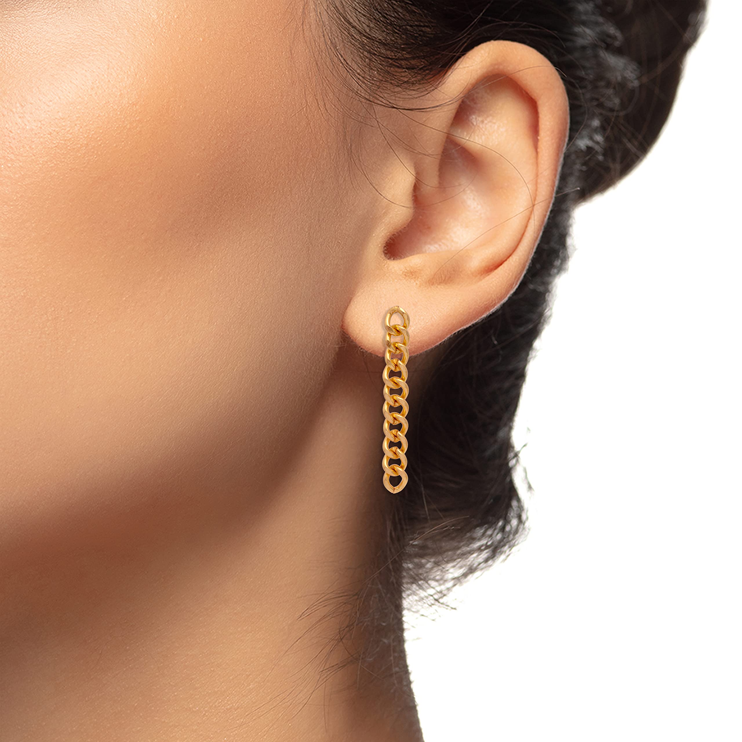 18K Yellow Gold Plated Handmade Earrings for Women - Elegant Fashion Jewelry Gift for Her - Designer Gold Filled Earrings VE-601 | Perfect for Date Nights, Weddings & Special Occasions