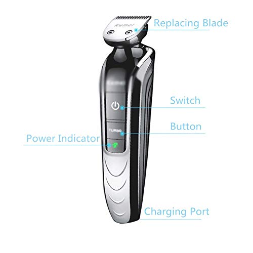 5-in-1 Multifunctional Hair Clipper & Electric Nose Hair Trimmer - Professional Barber Clipper with Black Blades & Temple Shaver - Perfect for Men's Grooming, Travel & Home Use