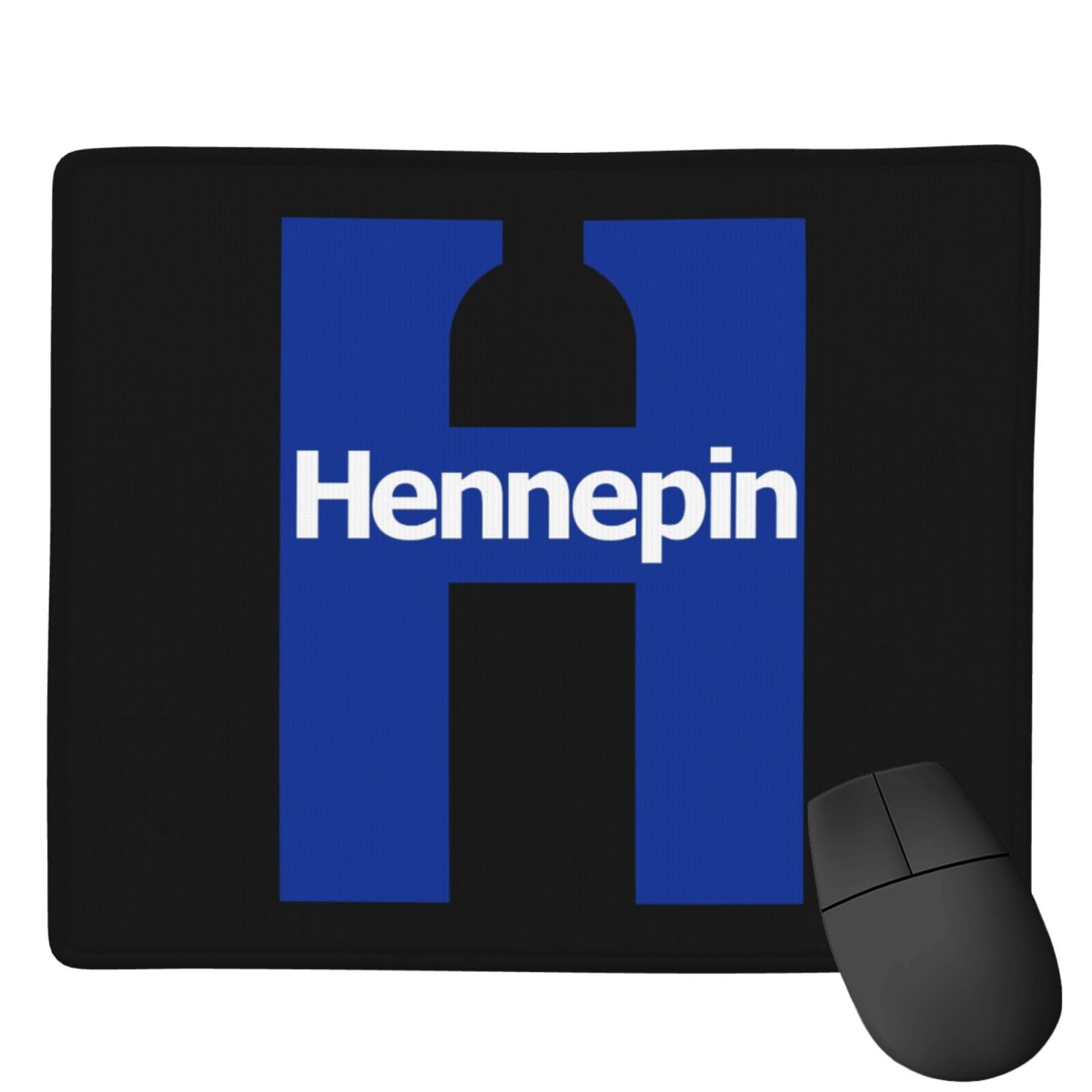 Hennepin County Minnesota Logo Mouse Pad - Waterproof Non-Slip Rubber Base - 7x9 Inch Office & Gaming Mousepad for Laptop & PC - Perfect for Work, Gaming & Home Office Use
