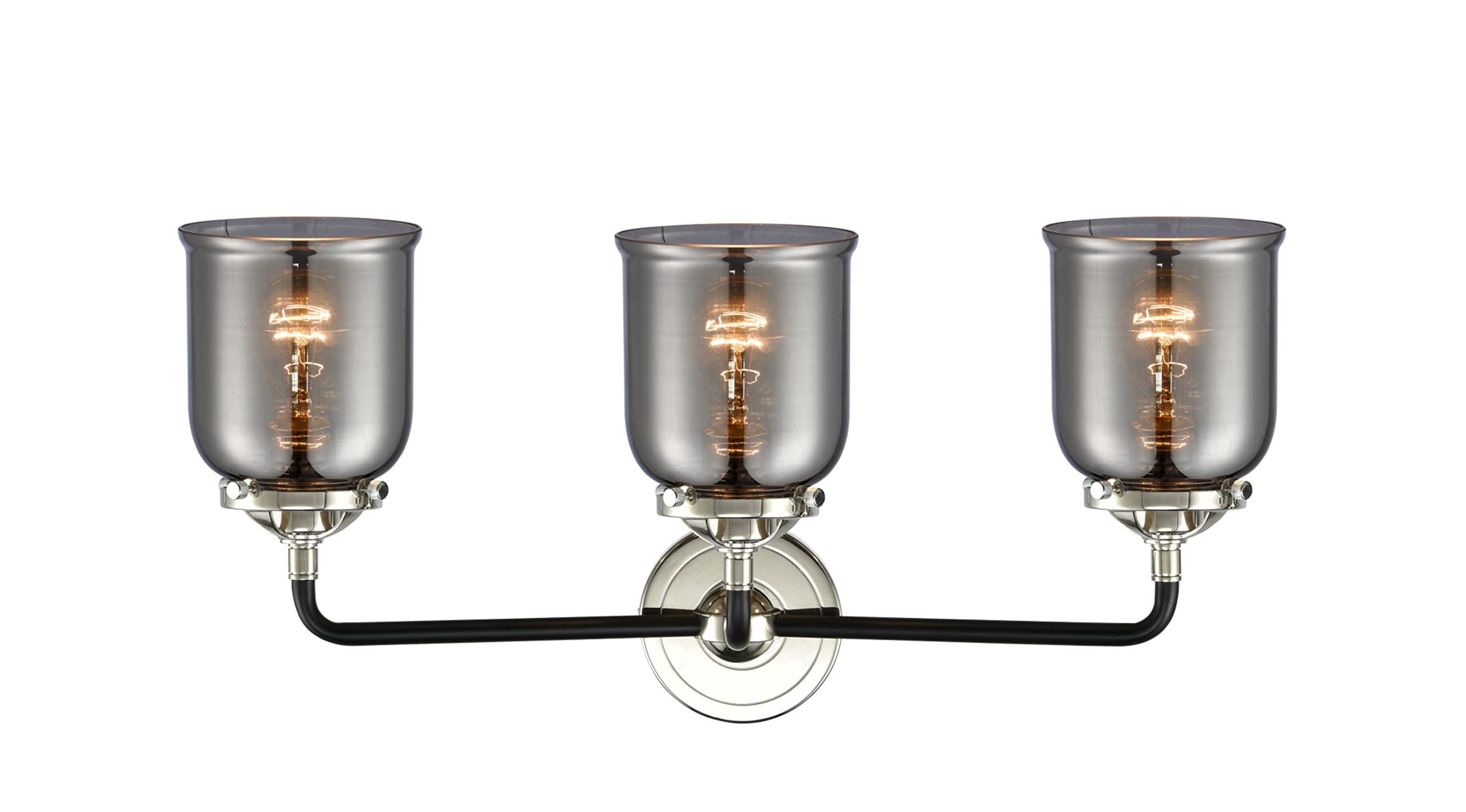 Innovations Lighting 284-3W-SN-G54 Small Bell 2-Light Bathroom Vanity Fixture, 23