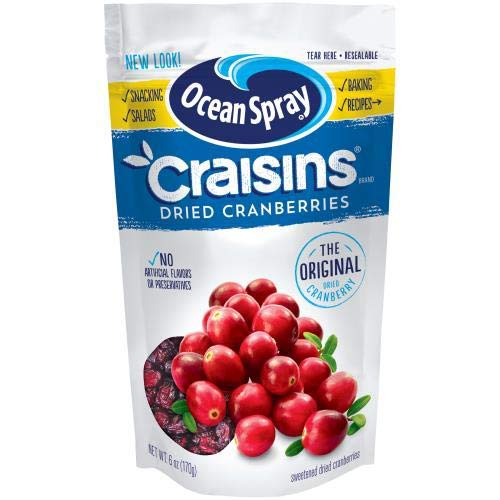 Ocean Spray Craisins Original Dried Cranberries, 8-Pack | Healthy Snack for Kids, Baking & Salads | Gluten-Free & Non-GMO