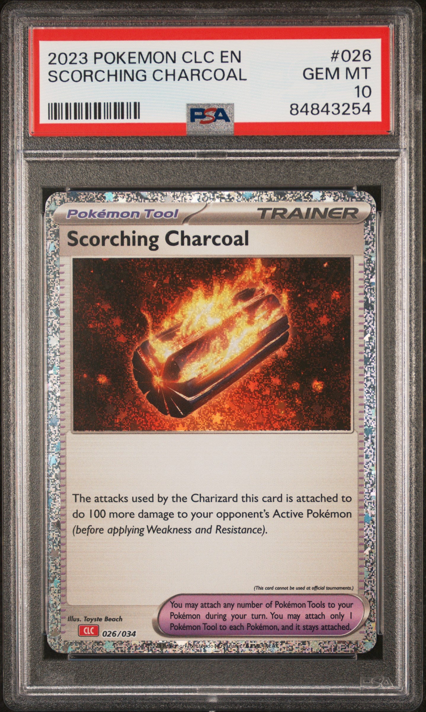 2023 Pokemon Charizard & Ho-Oh ex Deck Scorching Charcoal #26 PSA 10 Graded Card - Perfect for Collectors & Competitive TCG Players