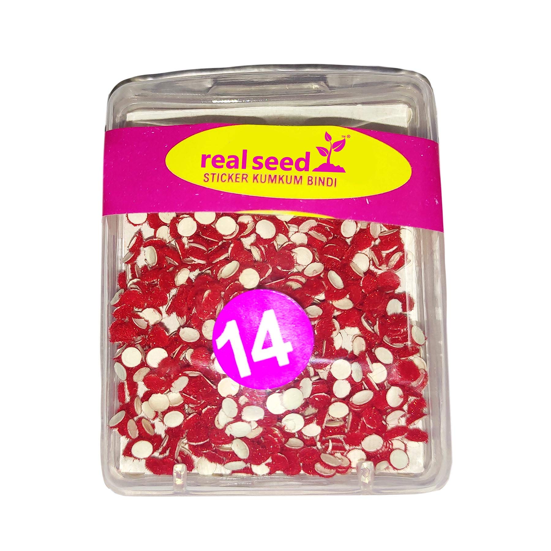 REAL SEED Small Red Bindi/Tikali Combo Pack for Women & Girls (1.5 Inch) - Traditional Indian Forehead Decoration for Daily Wear, Weddings & Festivals