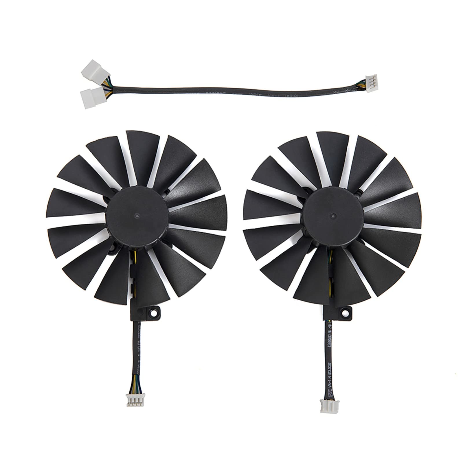 95mm T129215SM GPU Cooling Fan - Compatible with ASUS STRIX RX 470/570/580, GTX 980/1050Ti/1070Ti/1080Ti - High Performance Graphics Card Fan for PC Gaming & Mining Rigs - Perfect for Overclocking & Extended Gaming Sessions (1PC, Black)