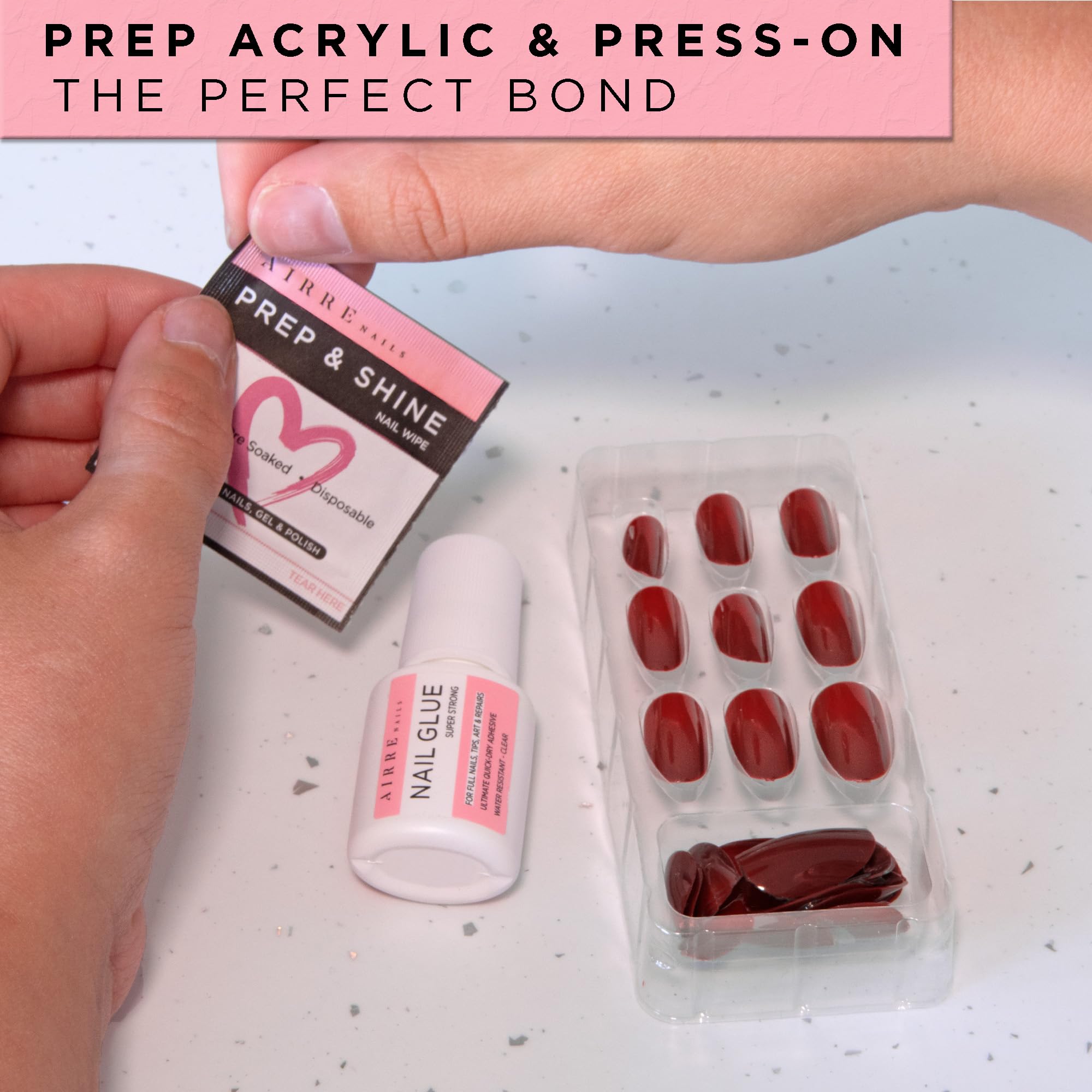 Professional 50-Count Alcohol Prep Wipes for Gel & Acrylic Nails - 3-in-1 Cleansing Pads Remove Sticky Residue, Prep Nails for UV/LED Polish & Press-On Tips | Perfect for Salon, Home Manicures & Nail Extension Maintenance
