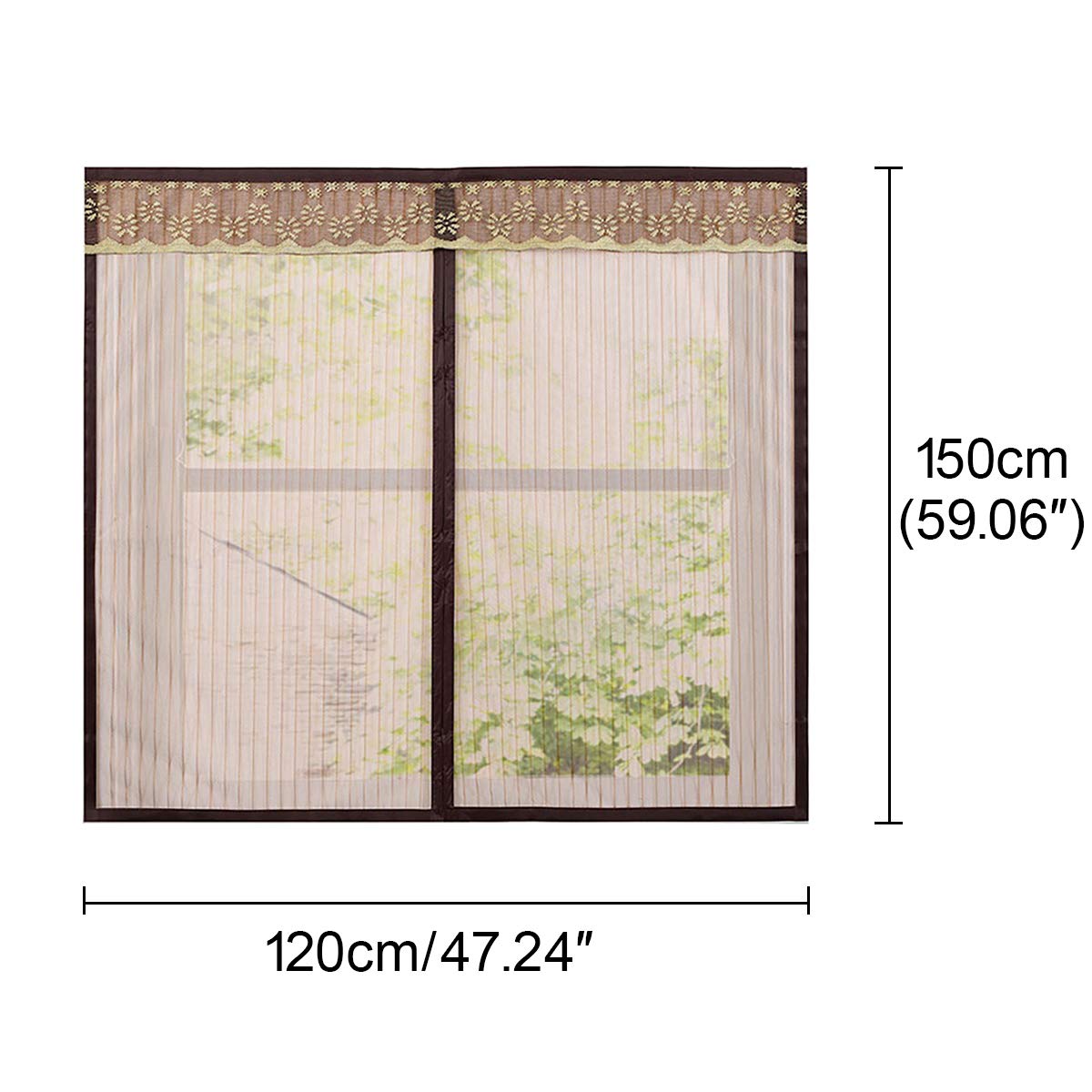 ECYC Self-Adhesive Magnetic Window Screen - Invisible Mesh Screen Door Curtain for Bug Protection | Easy Install No Tools Needed | Perfect for Bedrooms, Patio Doors & RVs