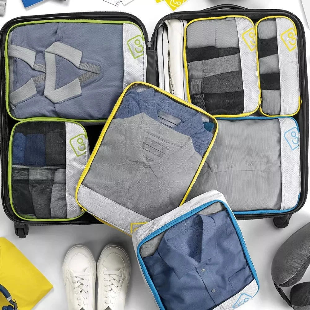 Go Travel Triple Packing Cubes - 3-Piece Set for Organizing Luggage & Suitcases | Perfect for Travel, Business Trips & Weekend Getaways