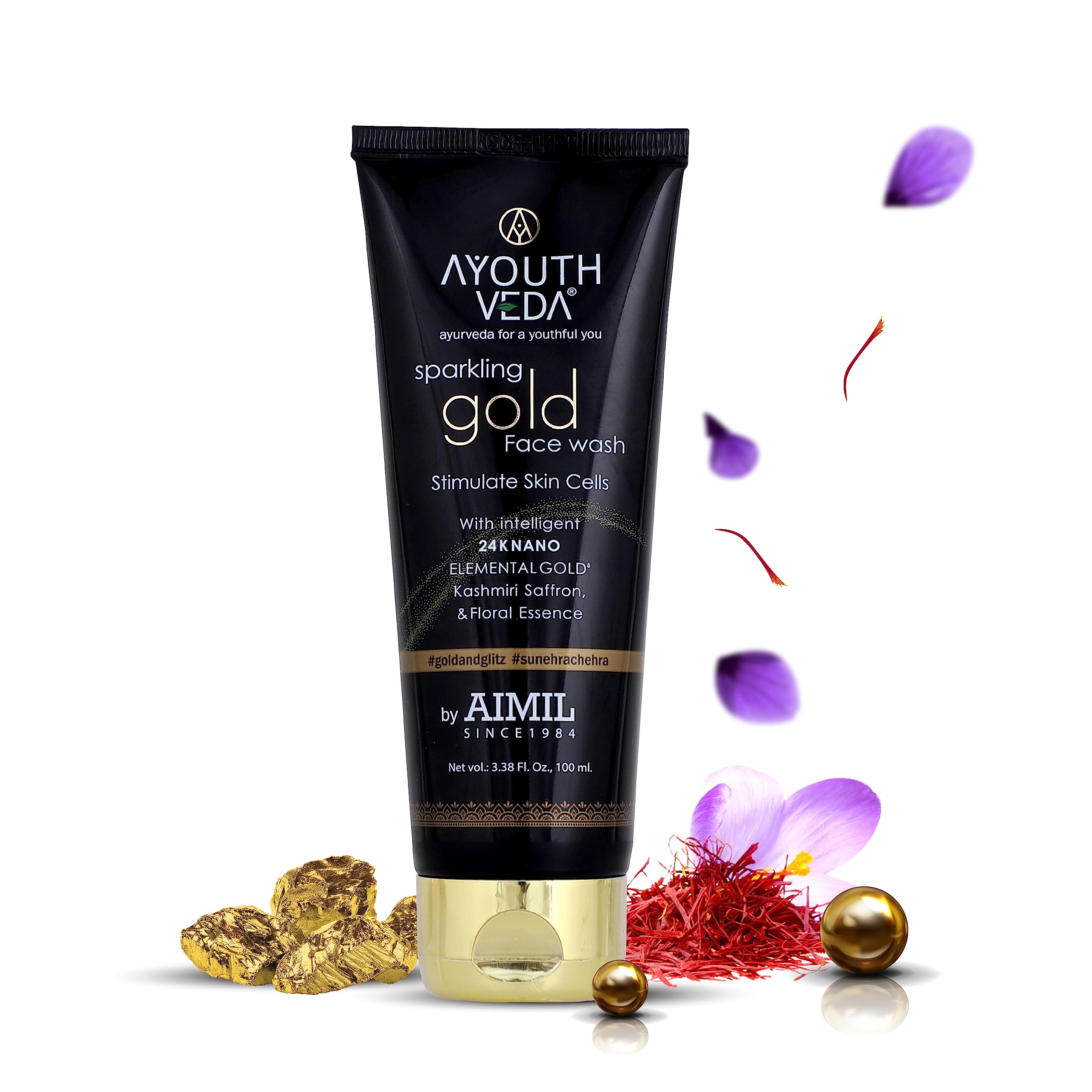 AYouthveda Luxury Face Wash Combo for Brightening Skin - Pearly & Gold Face Wash (100ml Each) | Glowing Complexion | Perfect for Daily Skincare & Special Occasions