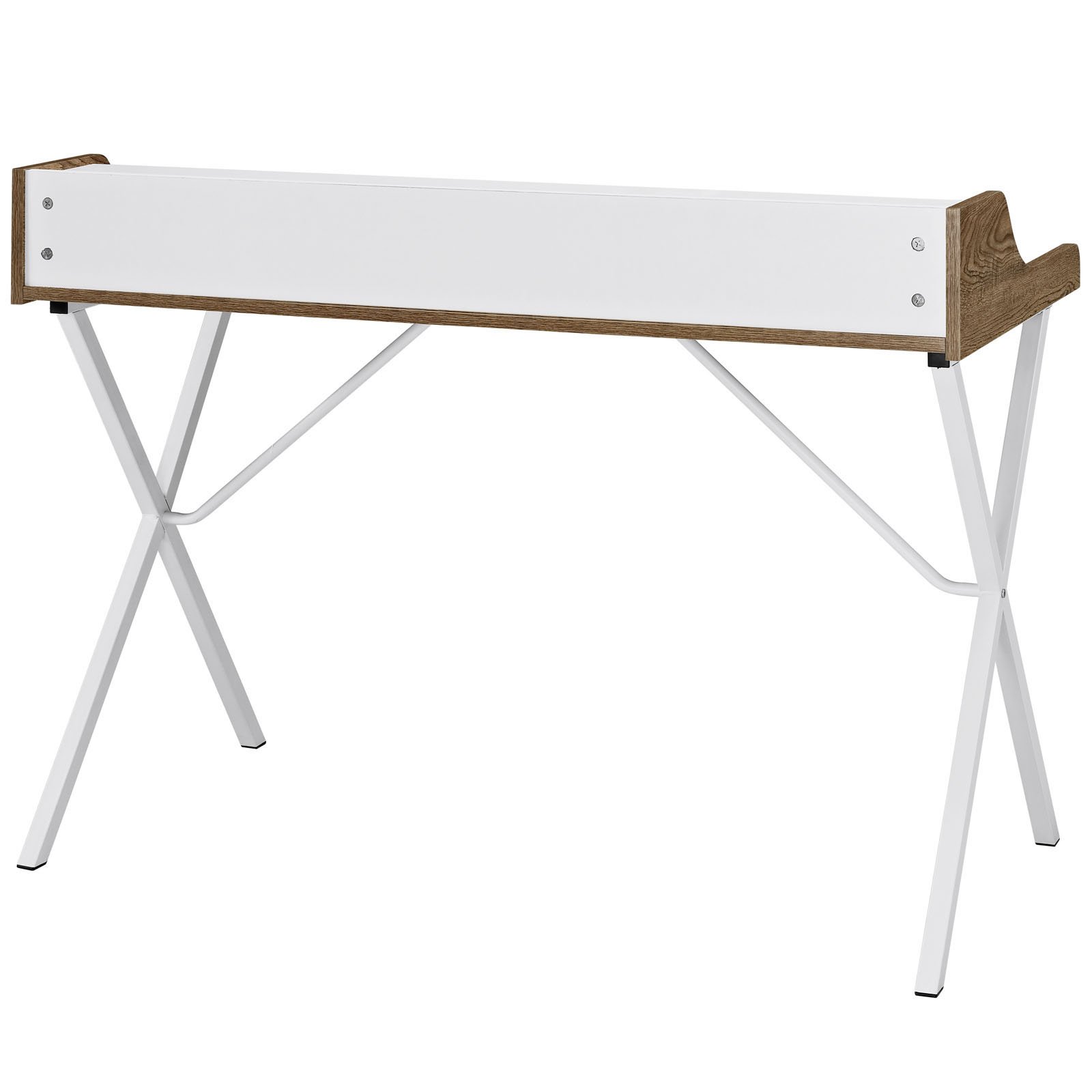 Modway Walnut Bin Desk - Stylish Home Office Desk with Storage Bins for Small Spaces, Dorm Rooms & Workspaces