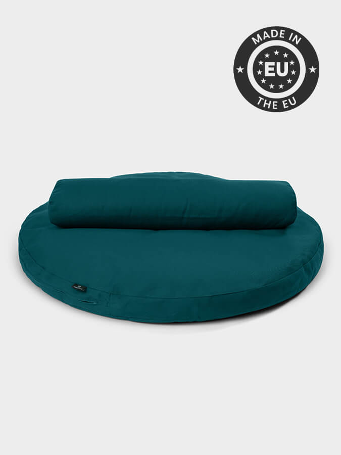 Organic Round Zabuton Meditation Cushion Kit for Yoga & Pranayama - Comfortable Floor Cushion for Meditation, Zen Practice, and Relaxation at Home or Studio