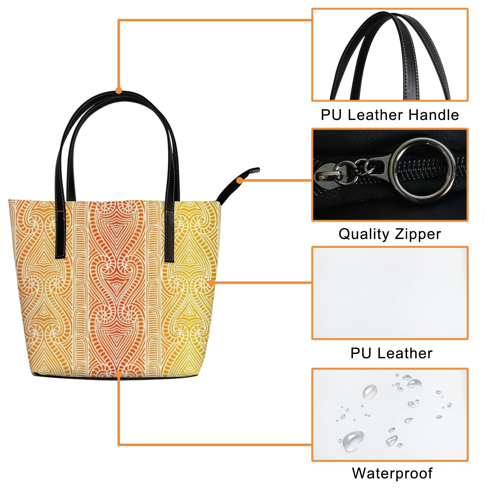 Stylish Leather Tote Bag for Women - Fashionable Crossbody Purse with Adjustable Strap | Perfect for Work, Travel & Everyday Use