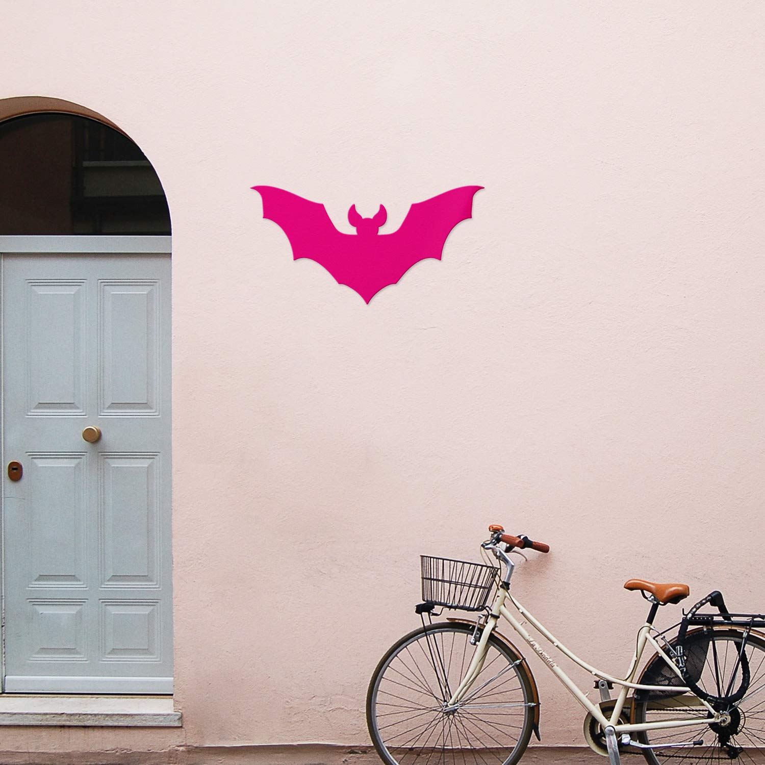 Premium Waterproof Vinyl Decal Stickers (Set of 2) - Pink BAT Silhouette Design for Laptop, Phone, Helmet, Car Window, Mug & Wall Decor | Durable Adhesive for Indoor & Outdoor Use