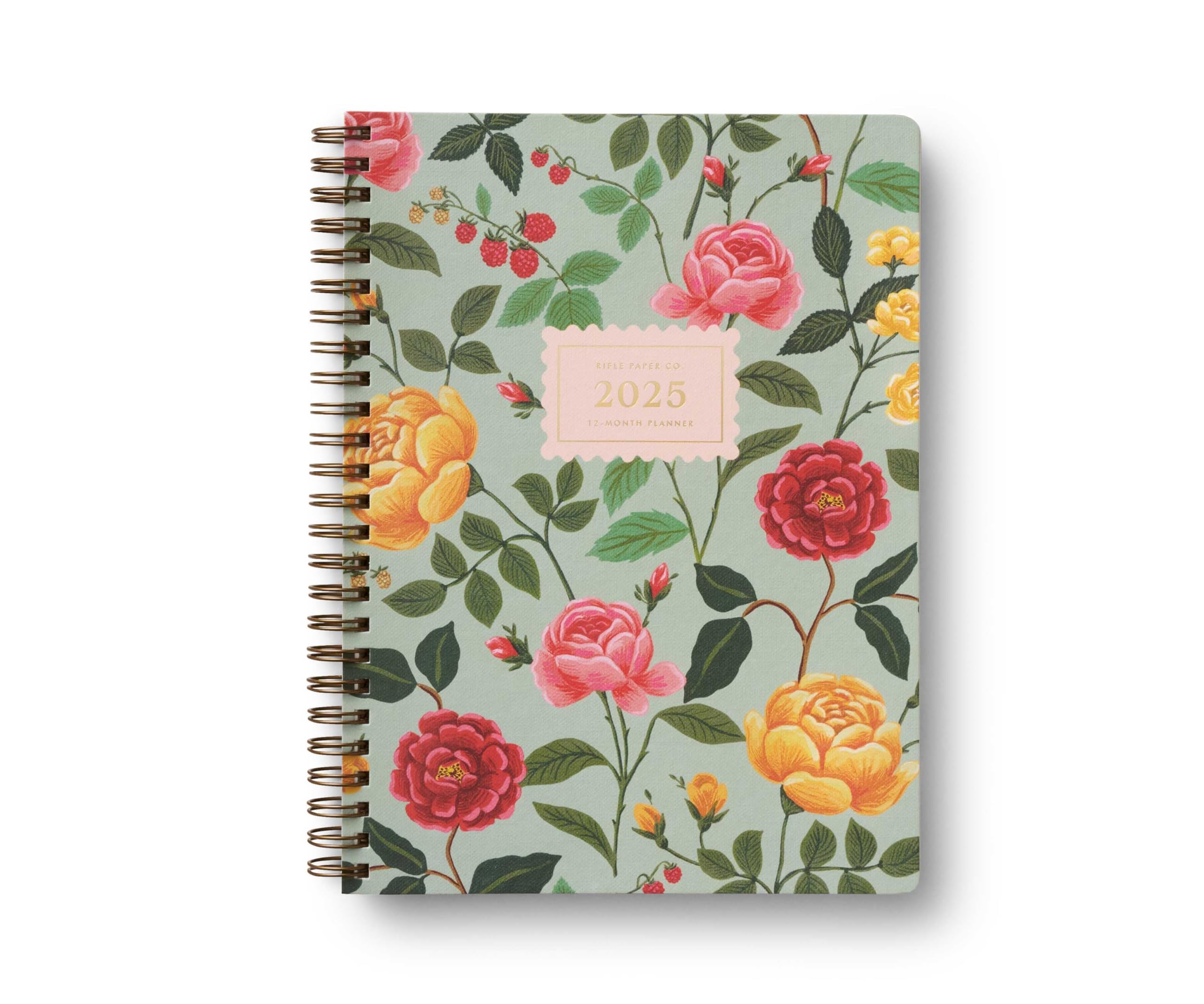 RIFLE PAPER CO. 2025 12-Month Soft Cover Spiral Planner | 6.25
