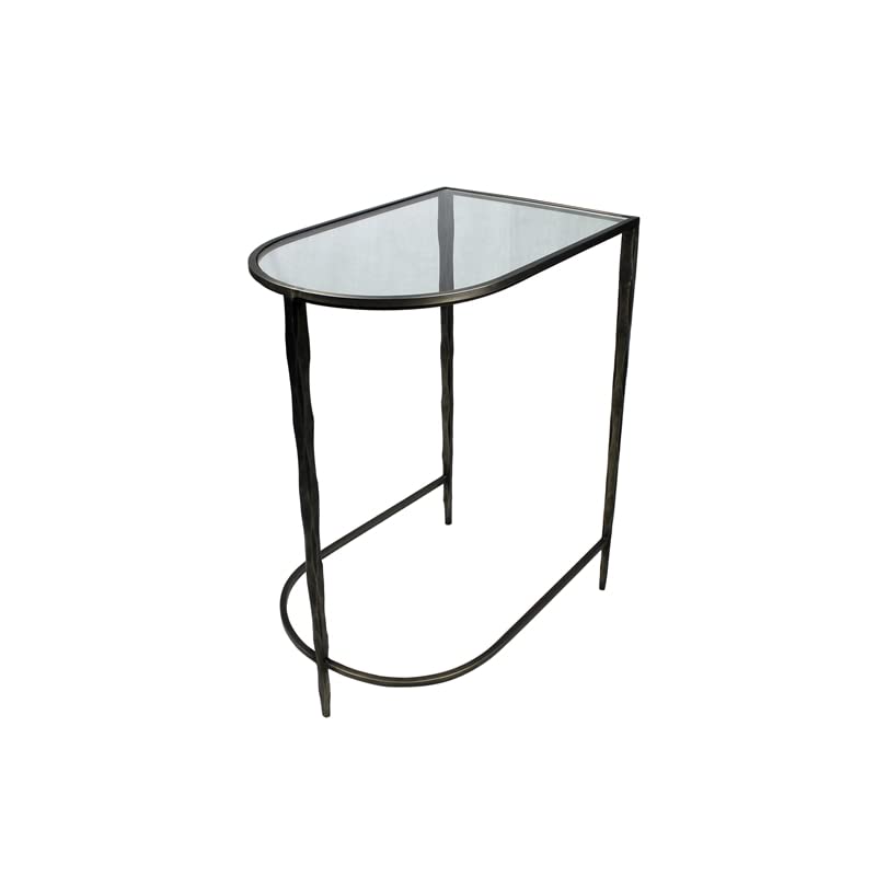Harrison Gold Cast Iron Nesting Console Tables with Glass & Marble Tops - Elegant Entryway, Living Room, or Hallway Decor for Modern Homes