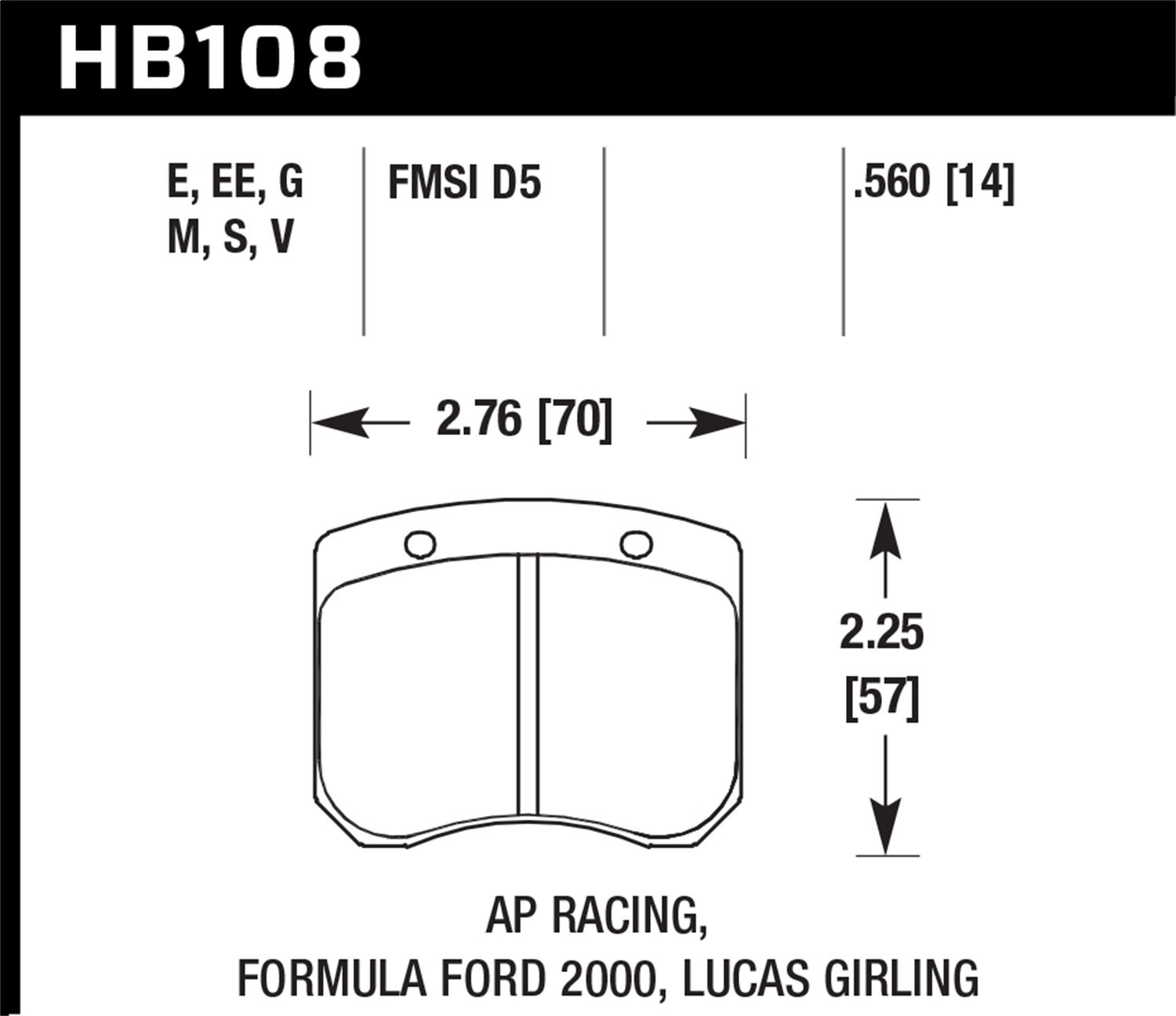 HB108E.560 Blue 9012 High Performance Motorsport Brake Pads - Premium Ceramic Brake Pads for Racing, Track Days & High-Speed Driving