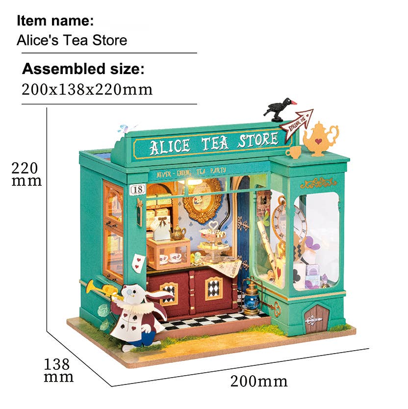 Miniature Dollhouse Kit for DIY Enthusiasts - Perfect for Home Decor, Gifts & Collectibles | Alice's Tea Store