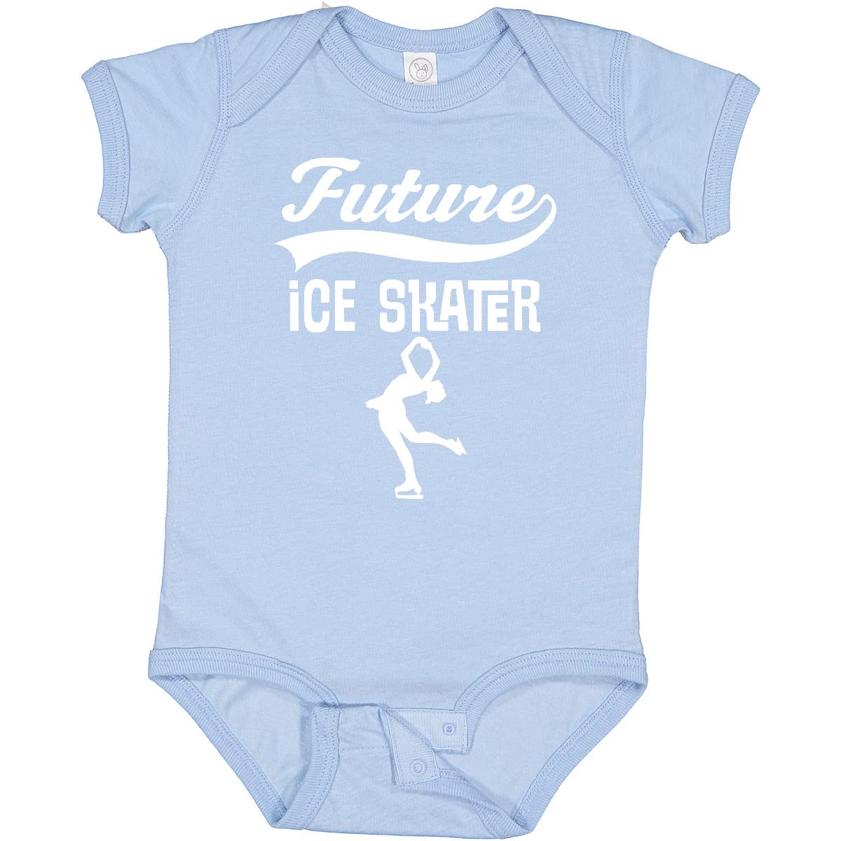 Inktastic Future Ice Skater Girls Skating Baby Bodysuit - Cute Infant Ice Skating Outfit for Toddler Girls - Perfect for Ice Rink, Winter Sports & Skating Lessons
