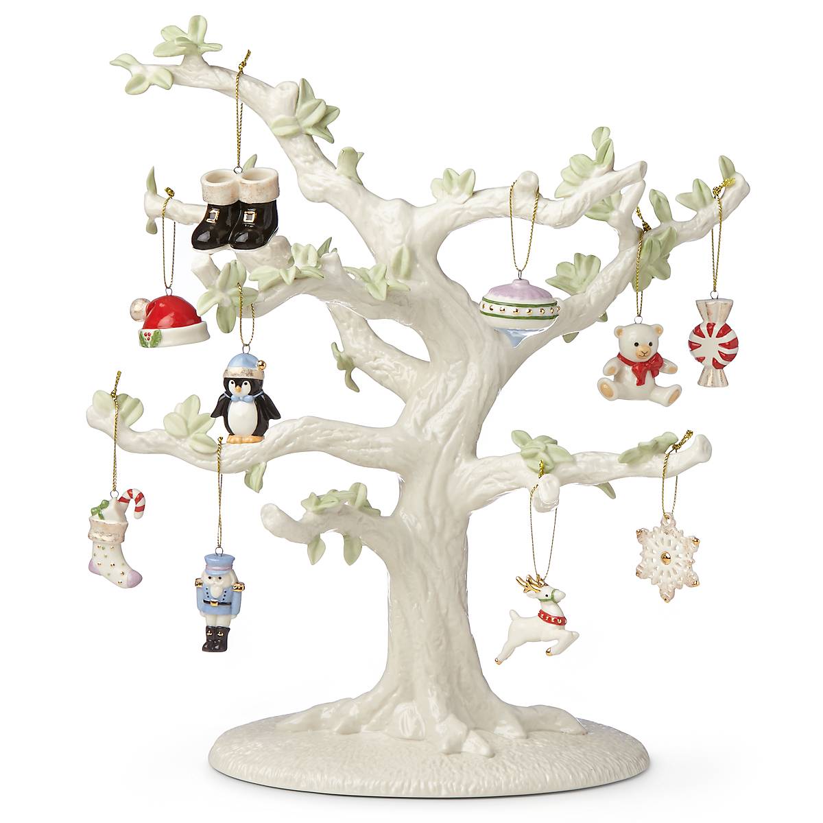 Christmas Memories 11-Piece Ornament & Tree Set - Holiday Decorations for Festive Home, Office & Party Decor