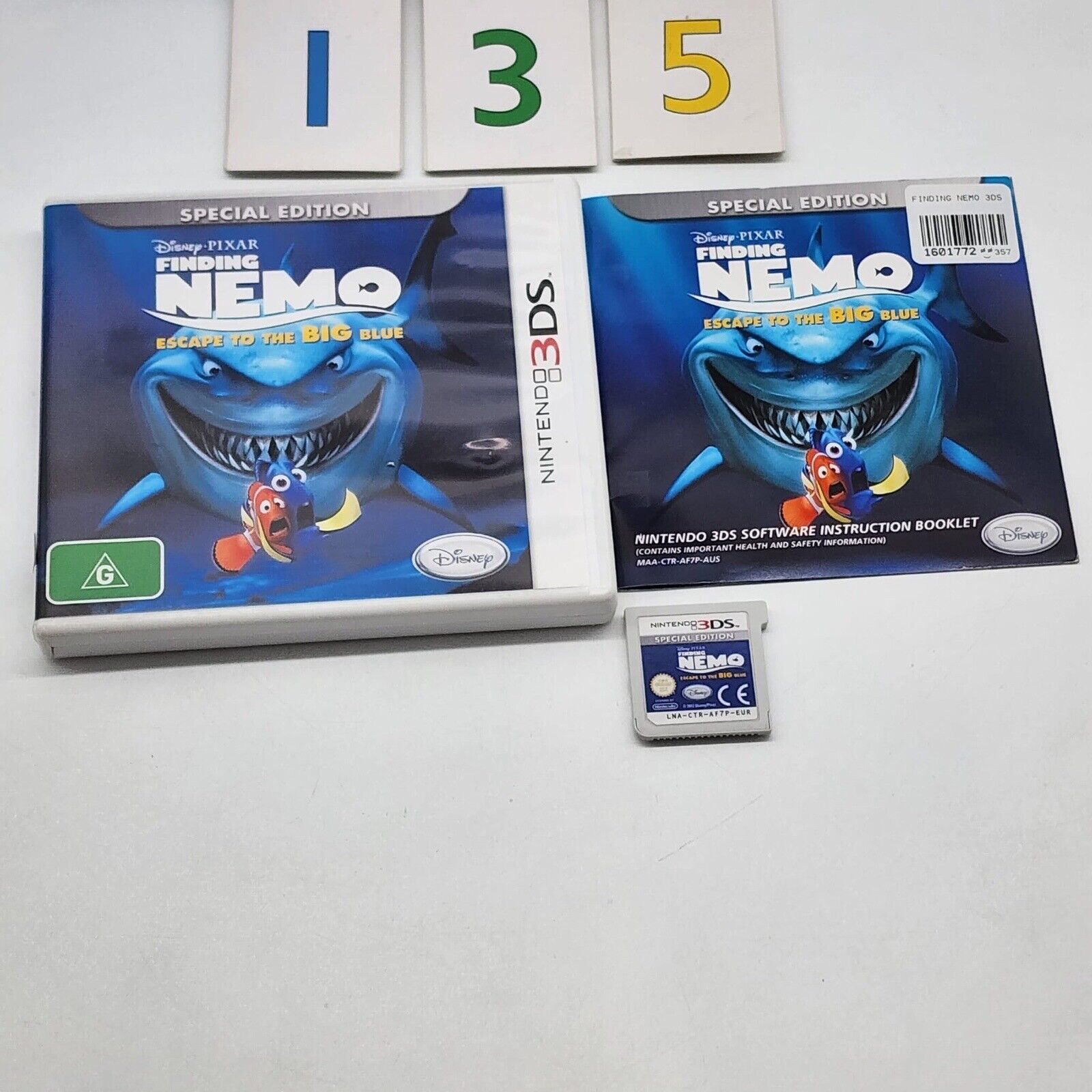 Disney Finding Nemo Escape To The Big Blue Nintendo 3DS Game with Manual - PAL Version | Adventure Game for Kids & Family | Perfect for Travel & Indoor Entertainment