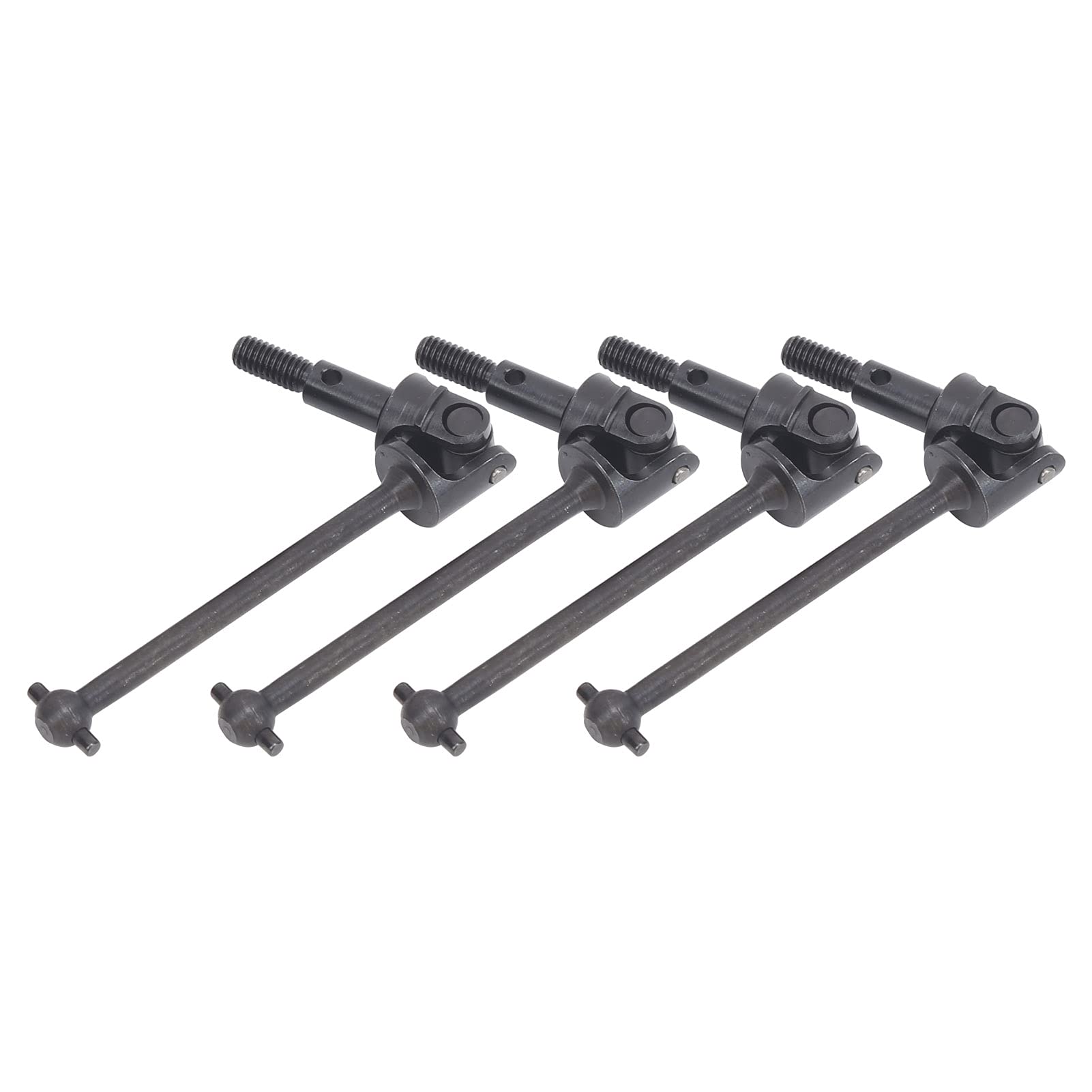 High-Quality CVD Drive Shaft Set - 4Pcs CNC Machined Steel Drive Shaft for HSP 94108/94102/94123 1/10 Scale RC Cars (Black) - Durable Replacement Part for Off-Road Racing & RC Car Upgrades