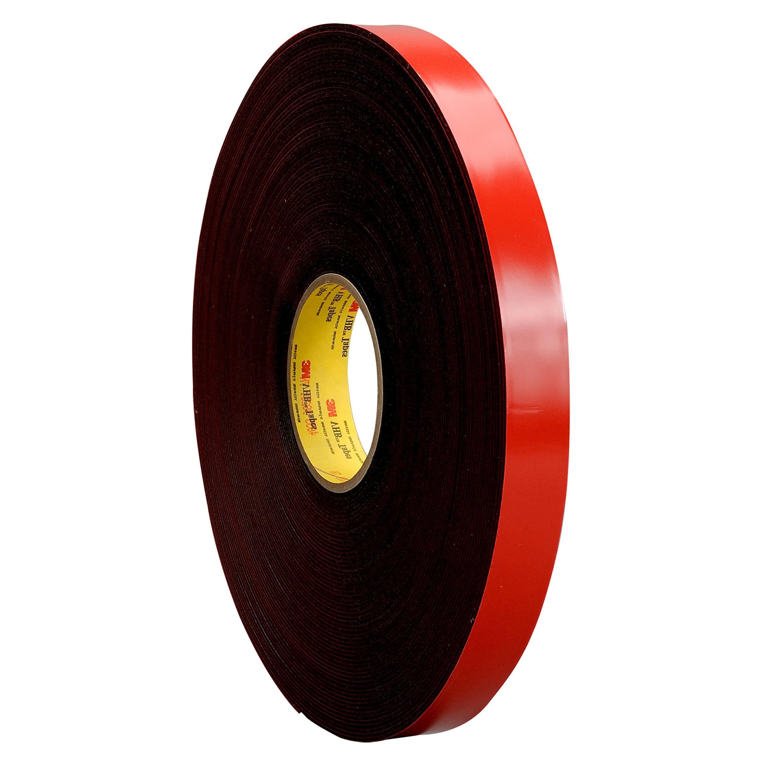 3M VHB Tape 4655 - Heavy Duty Double Sided Adhesive Tape, Dark Gray, 1 Inch x 36 Yards, 62 Mil Thickness - 2 Rolls per Pack for Automotive, Signage & Industrial Applications