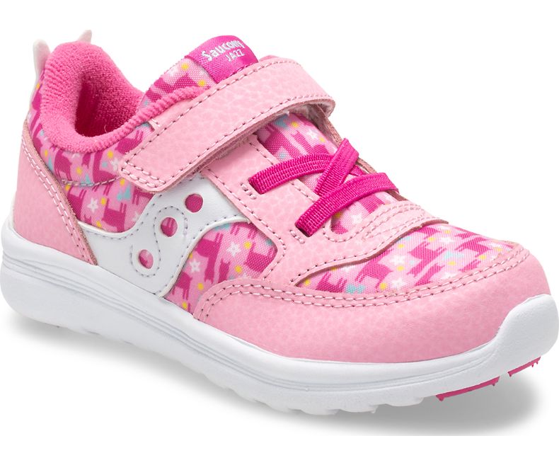 Saucony Pink Llama Baby Jazz Lite Sneakers for Toddlers & Infants - Comfortable First Walking Shoes for Boys & Girls - Perfect for Playtime, Daycare & Outdoor Activities