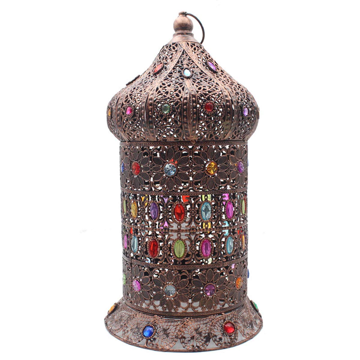 Vintage Moroccan Turkish Table Lamp - Handcrafted Bohemian Glass Lantern for Bedroom, Living Room, Study & Cafe Decor - E14 Bulb Compatible - Perfect for Cozy Ambiance and Romantic Lighting