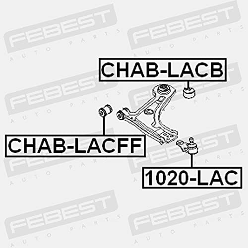 Febest CHAB-LACFF Front Arm Bushing - OEM 96378346 Replacement for Smooth Suspension - Perfect for Off-Roading, Daily Commuting & Performance Upgrades