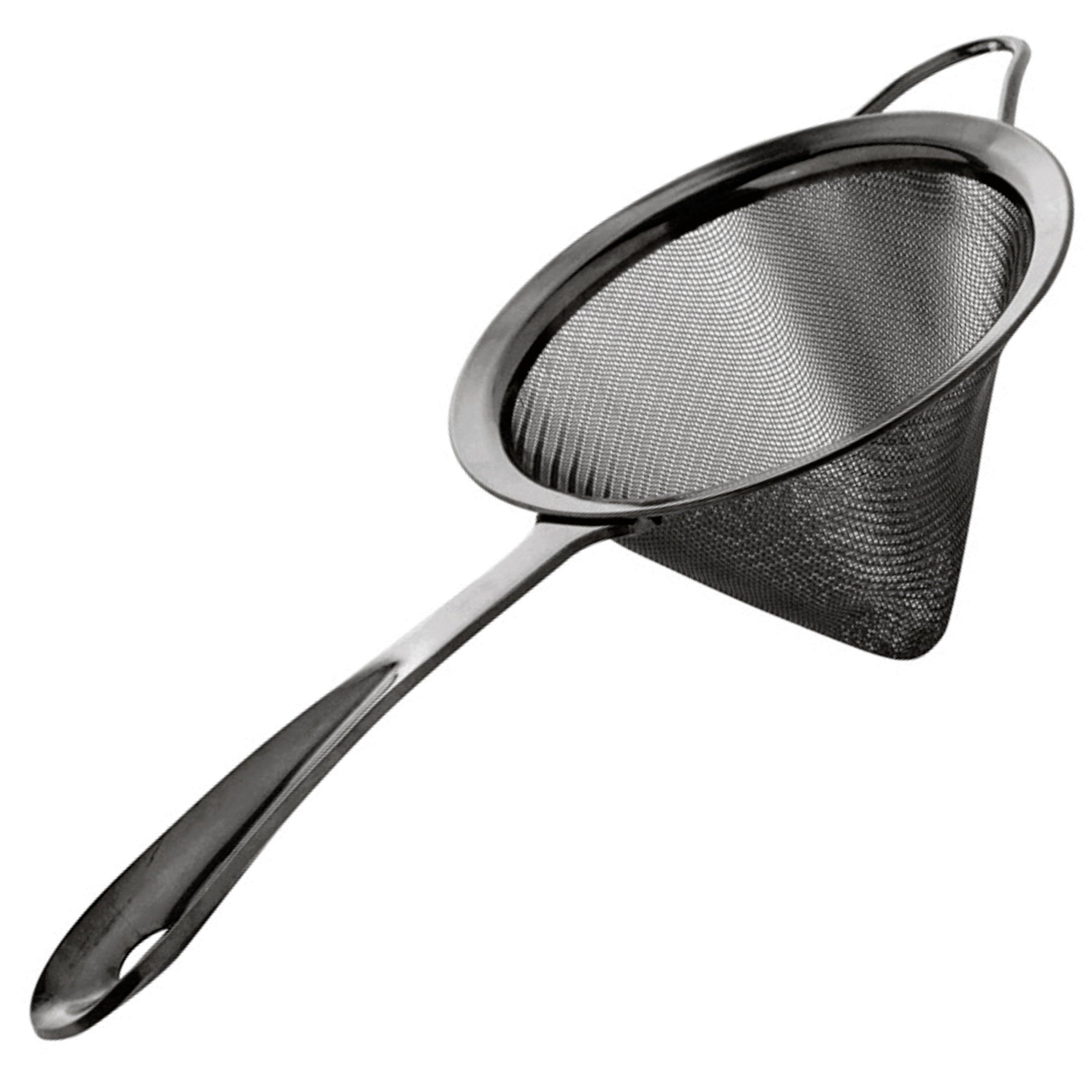 Premium Black Fine Mesh Strainer - Ultra-Fine Kitchen Sieve for Tea, Coffee, Herbs & Cooking - Ideal for Filtering, Sifting & Straining Liquids