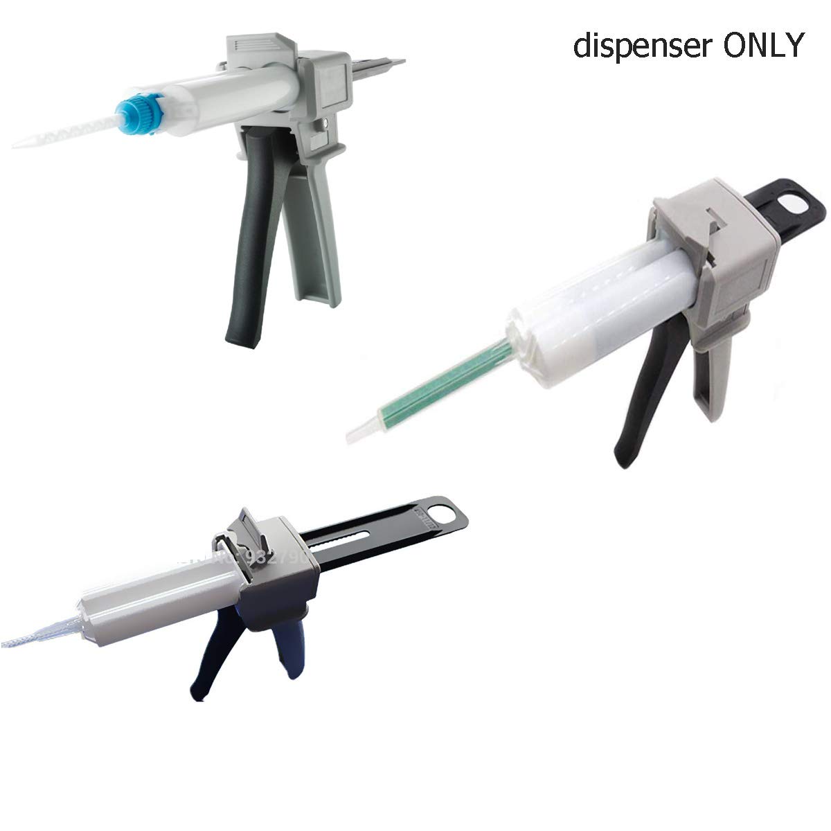 50ml Dual Cartridge Dispenser Gun - Manual Adhesive Mixing Applicator for 1:1 & 2:1 Ratio Epoxy - Perfect for Construction, Automotive Repair and DIY Projects