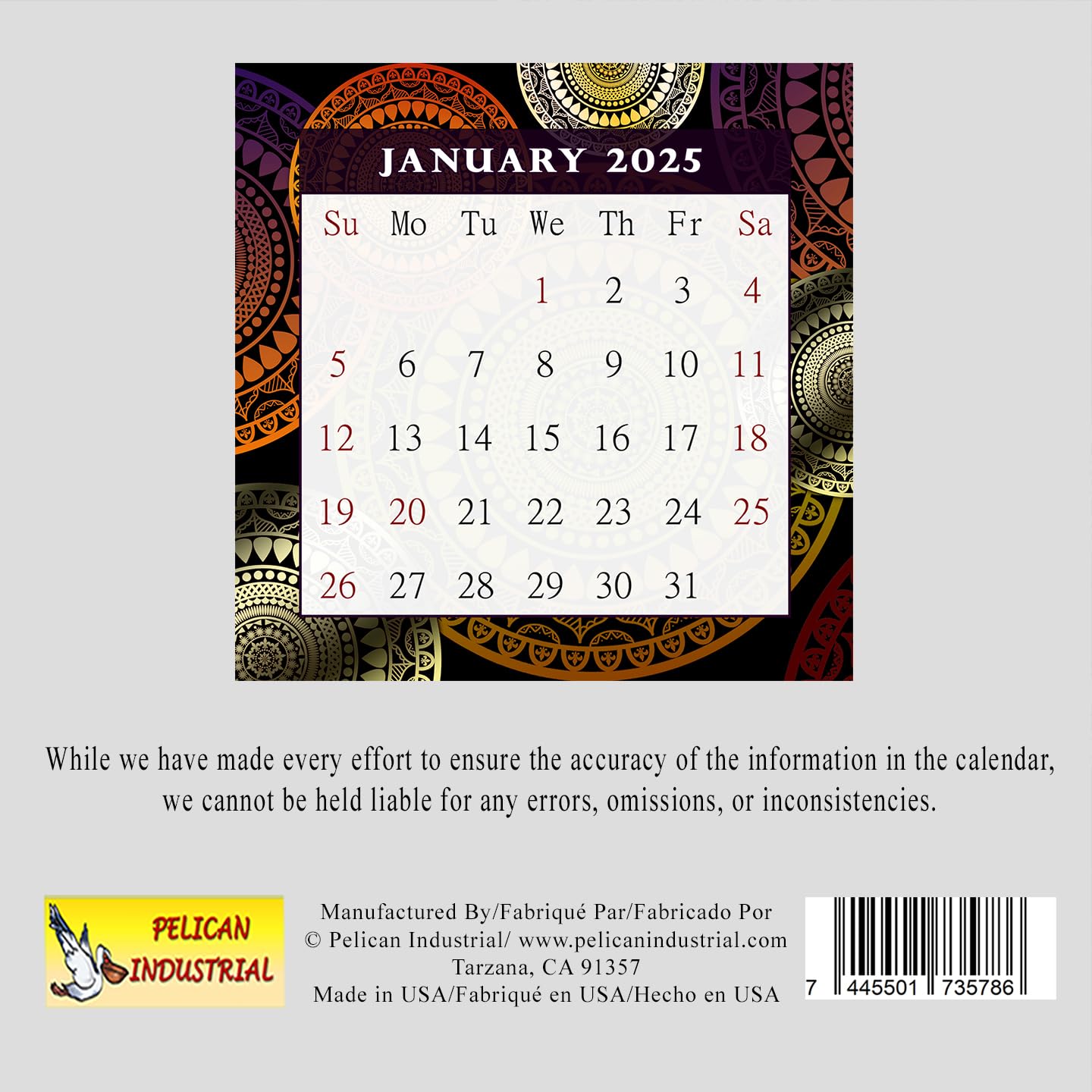 2025 CD-Style Desk Calendar - 12 Month Planner with CD Case Stand | Office Decor, Christmas Gift Ideas | Perfect for Home, Office & School Organization (Edition #012)