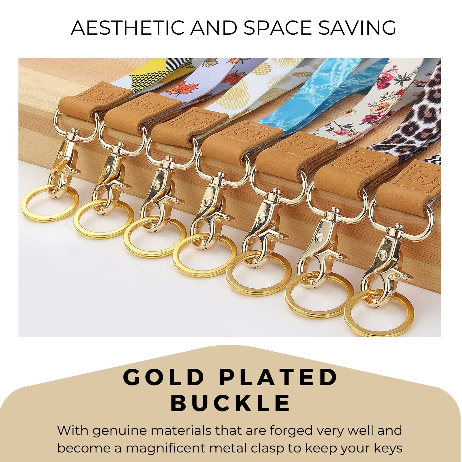 Stylish Lanyard Set for Keys & ID Badges - Soft Durable Polyester - Perfect for Work & Travel