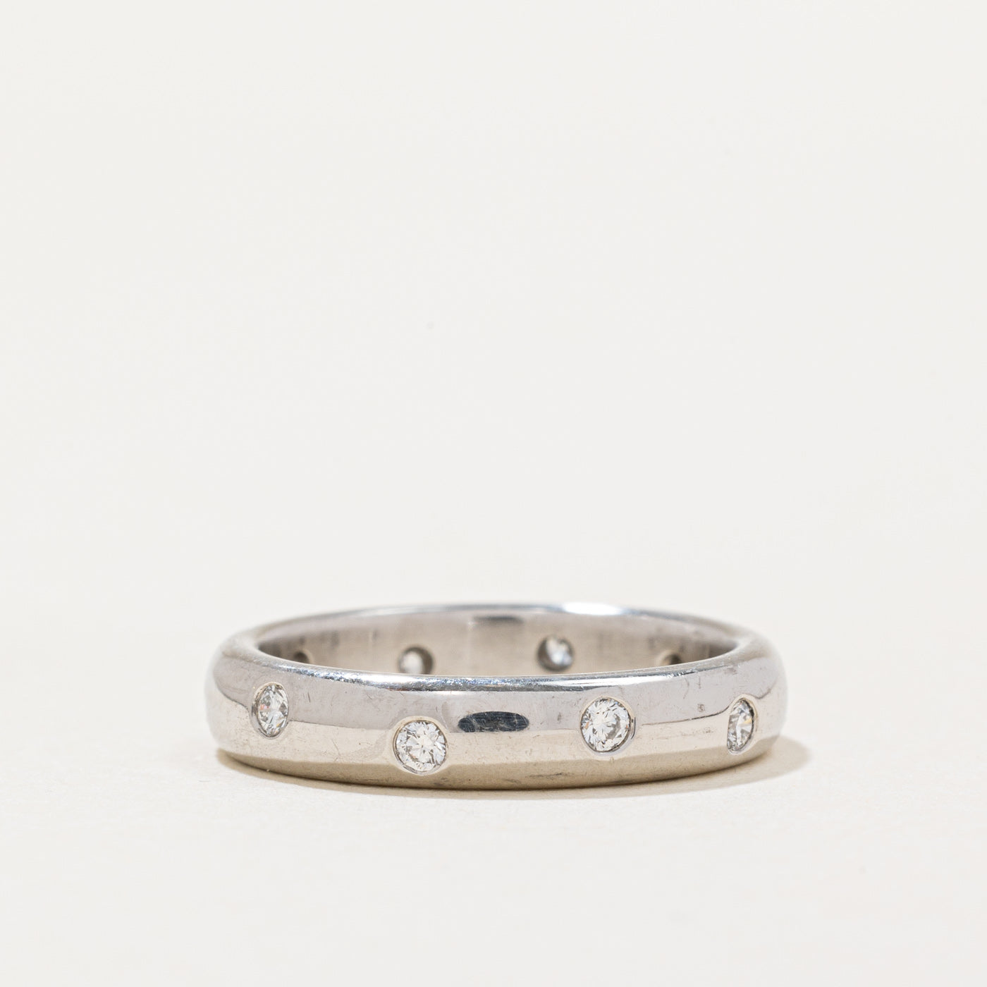 0.22ctw Flush Set Diamond Wedding Band Ring for Women - Size 6 | Elegant & Minimalist Stackable Ring for Bridal, Anniversary, or Everyday Wear