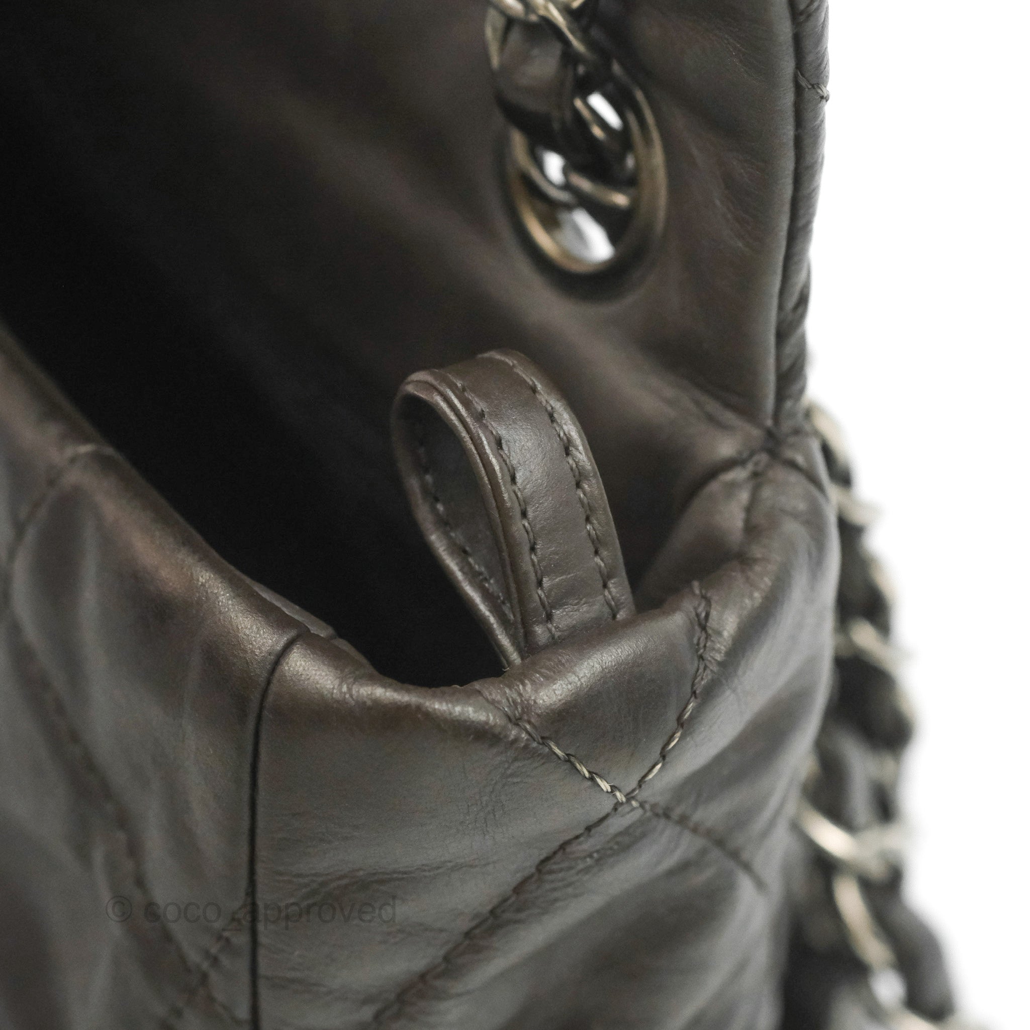 Chanel Quilted Flap Bag in Iridescent Dark Brown Calfskin with Ruthenium Hardware - Luxury Crossbody Purse for Women, Perfect for Parties, Dates & Evening Events