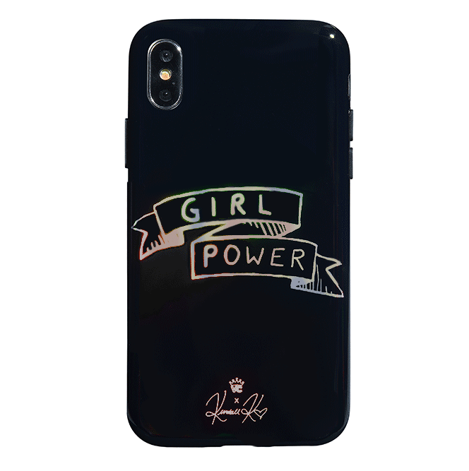 Kendall Vertes Girl Power iPhone Case - Trendy Protective Cover for iPhone 12/13/14/15 - Perfect for School, Work & Everyday Use