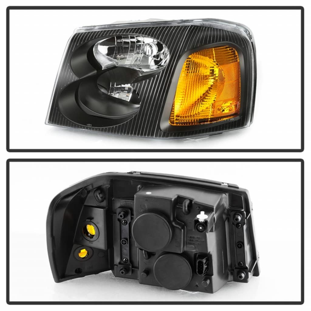xTune Black HD-JH-GEN02-AM-BK Headlights Pair for 2002-2009 GMC Envoy | 9042652 | Upgrade Your Night Driving Safety & Style