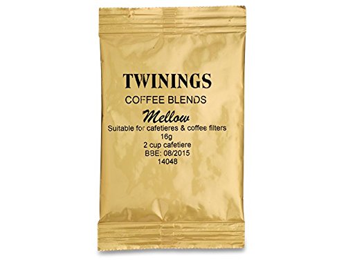 Twinings Decaf Arabica Ground Coffee - Mellow Blend for Cafetieres & Filters, 16g Sachets (Pack of 10) | Perfect for Home Brewing, Office Use & After-Dinner Relaxation