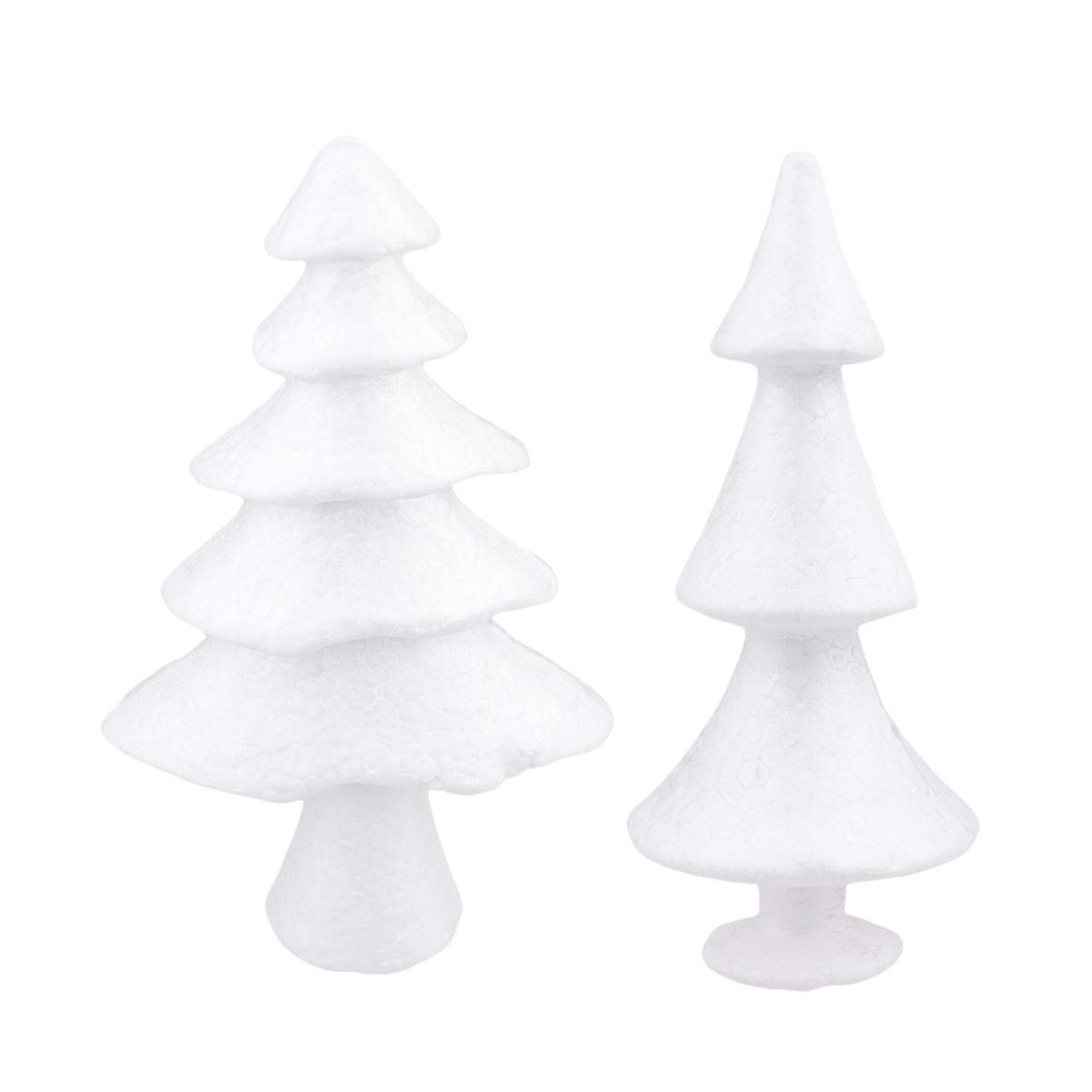 Amosfun 2-Pack White Styrofoam Balls & Foam Cones for DIY Christmas Crafts - Small & Medium Sizes - Perfect for Xmas Tree Ornaments, Holiday Decorations, and Party Favors