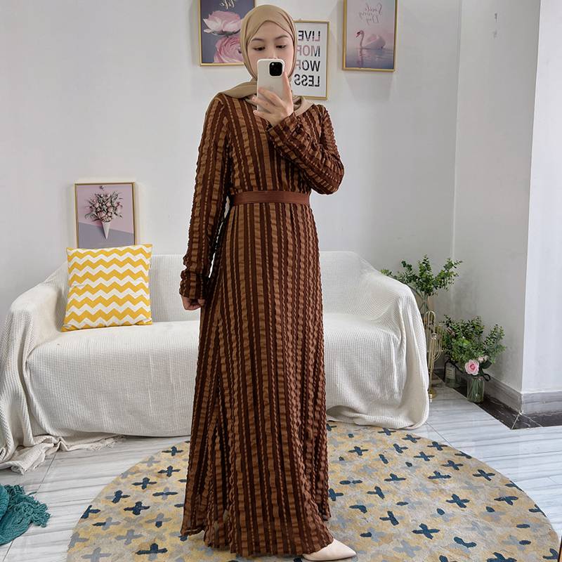 Elegant Muslim Women Abaya Dress #23531 - Modest Islamic Prayer Dress for Women, Perfect for Mosque, Eid, and Special Occasions