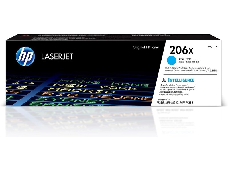 Original HP 206X Cyan Toner Cartridge - High Yield Replacement for HP LaserJet Pro M283/M255 Series Printers - Ideal for Office & Home Printing Needs
