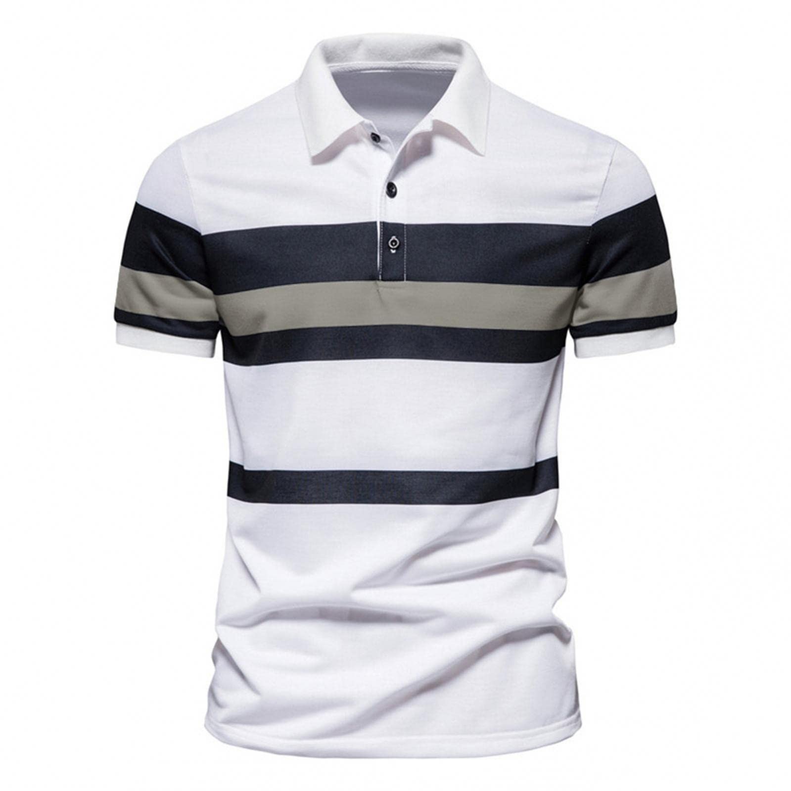 Men's Fashion Polo Shirts Pack - Short Sleeve Collared T-Shirts with Color Block Design for Sports & Golf | Casual Wear, Office Outfits & Weekend Activities
