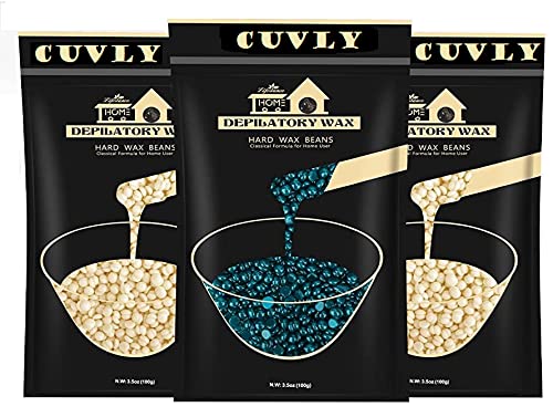 CUVLY Beads Wax Hair Removal Cream - 100g Waxing Kit for Men & Women | Smooth Skin for Hands, Legs, Bikini & Body | At-Home Salon Waxing & DIY Hair Removal