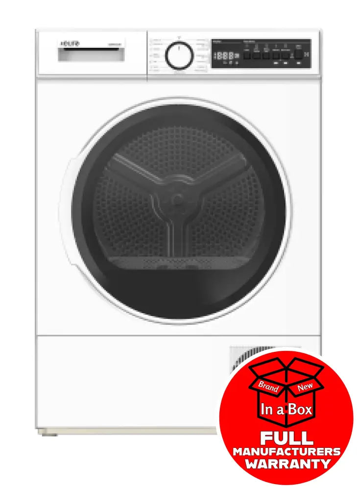 Euro E8HPCDW 8KG Energy Efficient Heat Pump Dryer - Perfect for Small Apartments & Eco-Friendly Laundry
