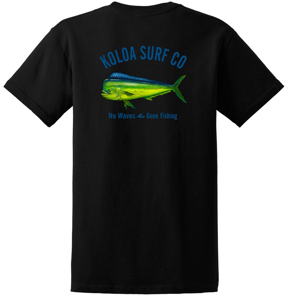 Koloa Surf Graphic Heavyweight Cotton T-Shirt for Men - Regular, Big & Tall Sizes - Comfortable Casual Wear for Beach, Surfing & Everyday Outfits